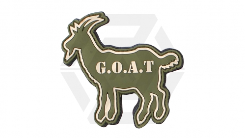 101 Inc PVC Velcro Patch "G.O.A.T" (Green) - © Copyright Zero One Airsoft