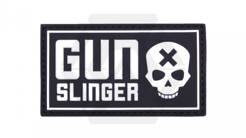 101 Inc PVC Velcro Patch "Gun Slinger" (Black) - © Copyright Zero One Airsoft