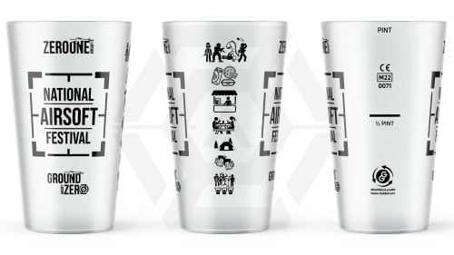 National Airsoft Festival 2023 Limited Edition Collectible Reusable Pint Tumbler - © Copyright Zero One Airsoft