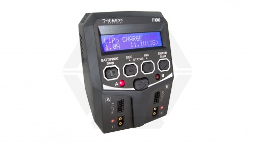 Nimrod T100 Multi-Chemistry Dual Charger - &copy; Copyright Zero One Airsoft