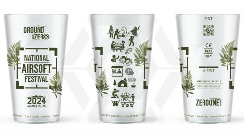 Collectible Reusable Pint Tumbler - Limited Edition NAF24 - © Copyright Zero One Airsoft