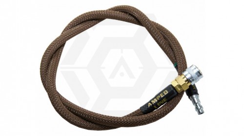Amped HPA QD Line Heavy Weave Braided Hose 914mm (Brown) - © Copyright Zero One Airsoft
