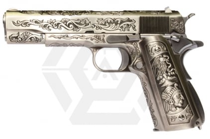 WE GBB 1911 Classic Floral (Silver) - © Copyright Zero One Airsoft