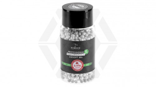 Nimrod Professional Bio BB 0.43g 1000rds (White) - © Copyright Zero One Airsoft