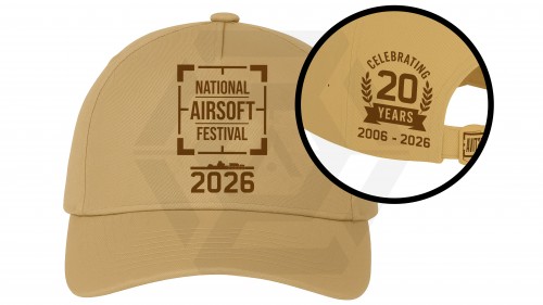 [A] NAF26 Anniversary Baseball Cap Coyote - &copy; Copyright Zero One Airsoft