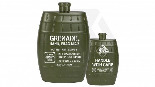 [B] NAF Grenade Hip Flask