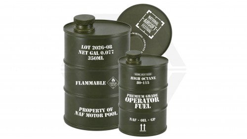 [B] NAF Oil Drum Hip Flask