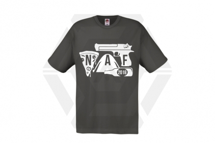 ZO Combat Junkie Special Edition NAF 2018 'Airsoft Festival' T-Shirt (Grey) © Copyright Zero One Airsoft