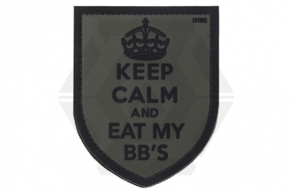 101 Inc PVC Velcro Patch "Keep Calm" (Black) - &copy; Copyright Zero One Airsoft