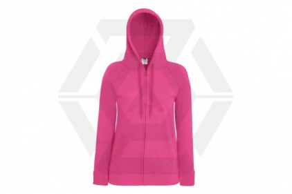 Fruit Of The Loom Women's Lightweight Zipped Hoodie (Fuchsia) - Size Extra Large - © Copyright Zero One Airsoft
