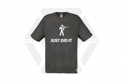 ZO Combat Junkie T-Shirt 'Just Did It' (Grey) - Size Small - © Copyright Zero One Airsoft