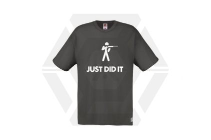 ZO Combat Junkie T-Shirt 'Just Did It' (Grey) - Size Small - &copy; Copyright Zero One Airsoft