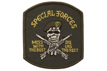 101 Inc Fabric Patch "Special Forces Skull" - &copy; Copyright Zero One Airsoft