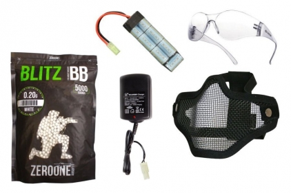 ZO 8.4v 1600mAh NiMh Mini Battery Starter Pack (Bundle) - &copy; Copyright Zero One Airsoft