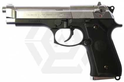 Tokyo Marui GBB M92F Variation (Silver Slide with Black Frame) © Copyright Zero One Airsoft