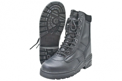 Mil-Com All Leather Patrol Boots (Black) - Size 11 - &copy; Copyright Zero One Airsoft