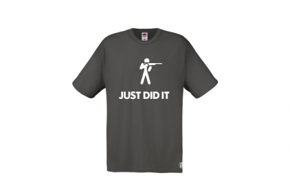 ZO Combat Junkie T-Shirt 'Just Did It' (Grey) - Size Extra Large - &copy; Copyright Zero One Airsoft