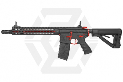 G&G Combat Machine AEG CM16 SR-XL with ETU (Black/Red) - &copy; Copyright Zero One Airsoft