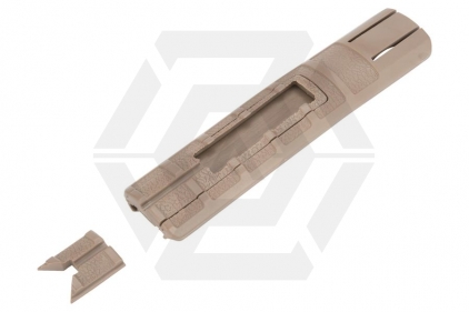 Element Polymer Ribbed Rail Cover Panel with Switch Pocket (Tan) - © Copyright Zero One Airsoft