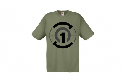 ZO Combat Junkie T-Shirt 'Zero One Logo' (Olive) - Size Extra Large - &copy; Copyright Zero One Airsoft