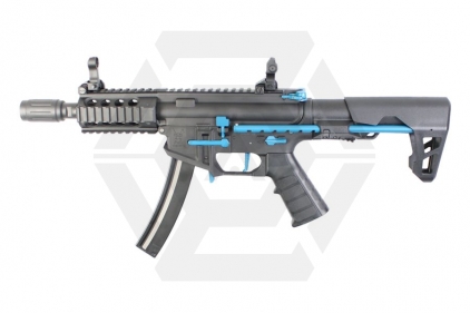 King Arms AEG PDW 9mm SBR Shorty (Black & Blue) - Limited Edition - © Copyright Zero One Airsoft