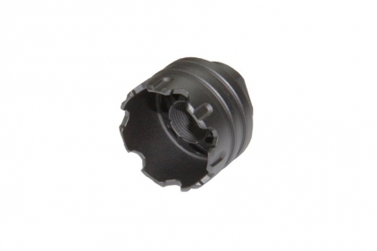 G&G Battle Wheel Amplifier Flash Hider 14mm CCW (Black) © Copyright Zero One Airsoft