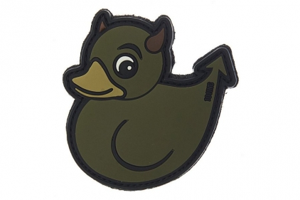 101 Inc PVC Velcro Patch "Devil Duck" (Olive) - © Copyright Zero One Airsoft