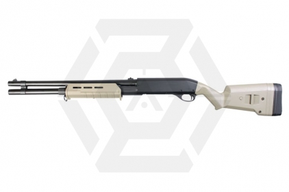 CYMA Spring CM355LM Shotgun Full Metal (Black & Tan) - © Copyright Zero One Airsoft