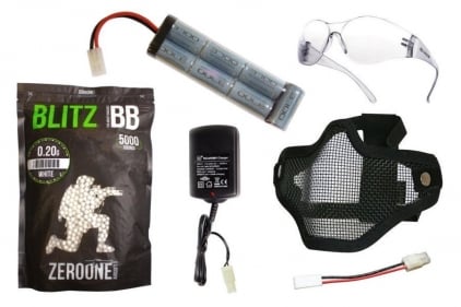 ZO 8.4v 3700mAh NiMh Large Battery Starter Pack (Bundle) - © Copyright Zero One Airsoft