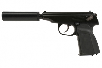 WE GBB Makarov 654K with Silencer (Black) - &copy; Copyright Zero One Airsoft