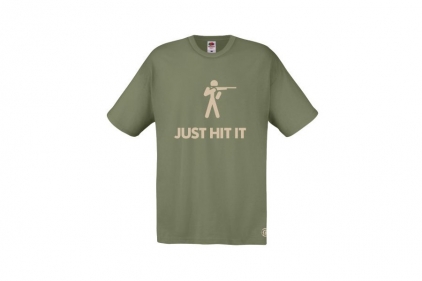ZO Combat Junkie T-Shirt 'Just Hit It' (Olive) - Size Medium - © Copyright Zero One Airsoft