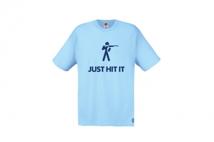 ZO Combat Junkie T-Shirt 'Just Hit It' (Blue) - Size Small - &copy; Copyright Zero One Airsoft