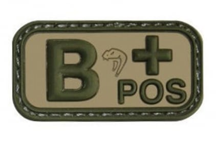 Viper Velcro PVC Blood Group Patch B+ (MultiCam) - © Copyright Zero One Airsoft