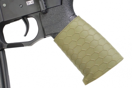 ZO Rubber Hex Grip Sleeve for Pistols & Rifles (Olive) - © Copyright Zero One Airsoft