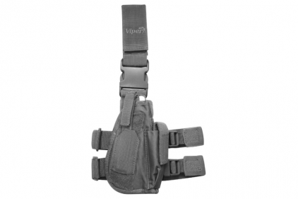Viper Pistol Drop Leg Holster Titanium (Grey) - &copy; Copyright Zero One Airsoft