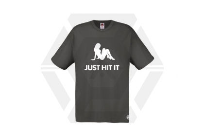 ZO Combat Junkie T-Shirt 'Babe Just Hit It' (Grey) - Size Medium - © Copyright Zero One Airsoft