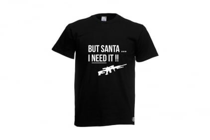 ZO Combat Junkie Christmas T-Shirt 'Santa I NEED It Sniper' (Black) - Size Extra Large © Copyright Zero One Airsoft