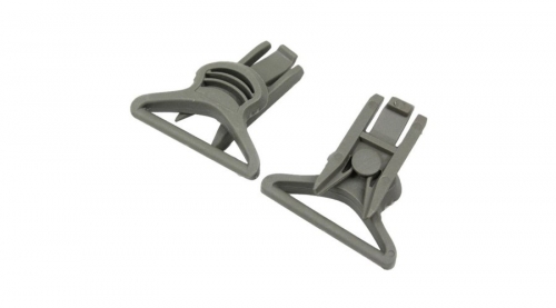 FMA Helmet Swivel Clips for Goggle & Mask Straps (Grey) © Copyright Zero One Airsoft