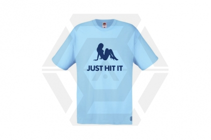 ZO Combat Junkie T-Shirt 'Babe Just Hit It' (Blue) - Size Large - © Copyright Zero One Airsoft