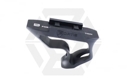 PTS 'Fortis Shift' CNC Aluminium Angled Grip for RIS (Black) - © Copyright Zero One Airsoft
