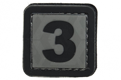 101 Inc PVC Velcro Patch "3" - &copy; Copyright Zero One Airsoft