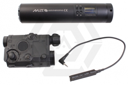 G&G Military Intelligence Tracer Unit with PEQ Battery Box & Laser Pointer (Black) - &copy; Copyright Zero One Airsoft
