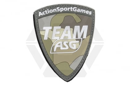 ASG Velcro PVC Patch "Team ASG" (Olive) - © Copyright Zero One Airsoft