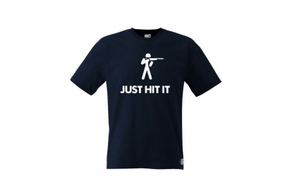 ZO Combat Junkie T-Shirt 'Just Hit It' (Dark Navy) - Size Medium - &copy; Copyright Zero One Airsoft