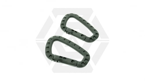 ZO Tactical Carabiner (Pack of 2) (Olive) - © Copyright Zero One Airsoft