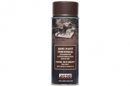 Fosco Army Spray Paint 400ml (Mud Brown) - &copy; Copyright Zero One Airsoft