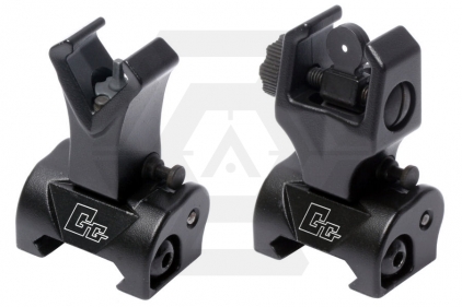 G&G 20mm RIS Flip-Up Front & Rear Sight Set (Black) - &copy; Copyright Zero One Airsoft