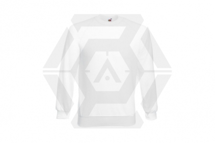 Fruit Of The Loom Classic Raglan Sweatshirt (White) - Size Extra Large - &copy; Copyright Zero One Airsoft