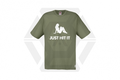 ZO Combat Junkie T-Shirt 'Babe Just Hit It' (Olive) - Size Large - © Copyright Zero One Airsoft