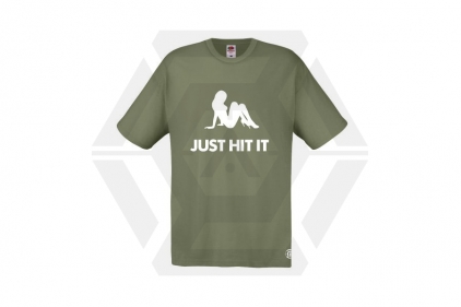ZO Combat Junkie T-Shirt 'Babe Just Hit It' (Olive) - Size Large - &copy; Copyright Zero One Airsoft